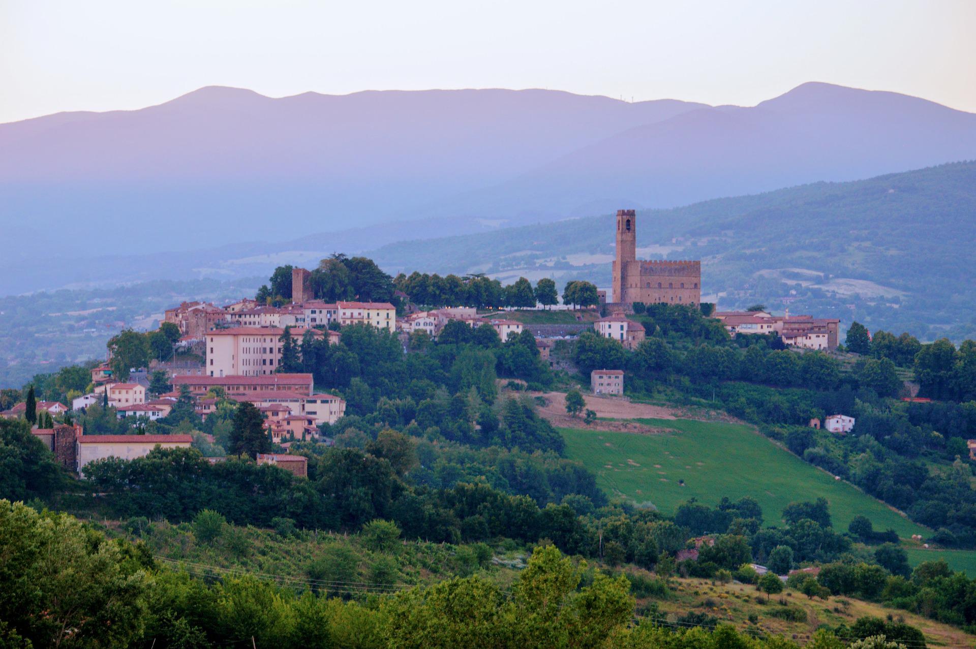 Poppi Casentino Tuscany castle in Italy